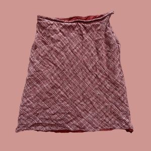 Red woven skirt